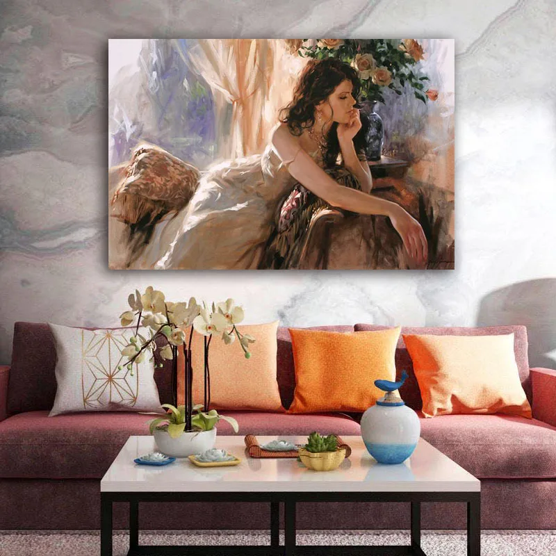

DIY colorings pictures by numbers with girl picture drawing painting by numbers framed Home