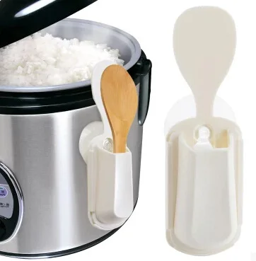 

Creative Portable Plastic Hanging Rice Spoon Rack Suction Cup Pasting Storage Tool Kitchen Household Rice Shovel Storage Rack