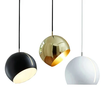 

Modern Rotating Pendant Light Creative Indoor Hanging Pendant Lamp Contemporary Suspension Semi -round Bedroom Lighting