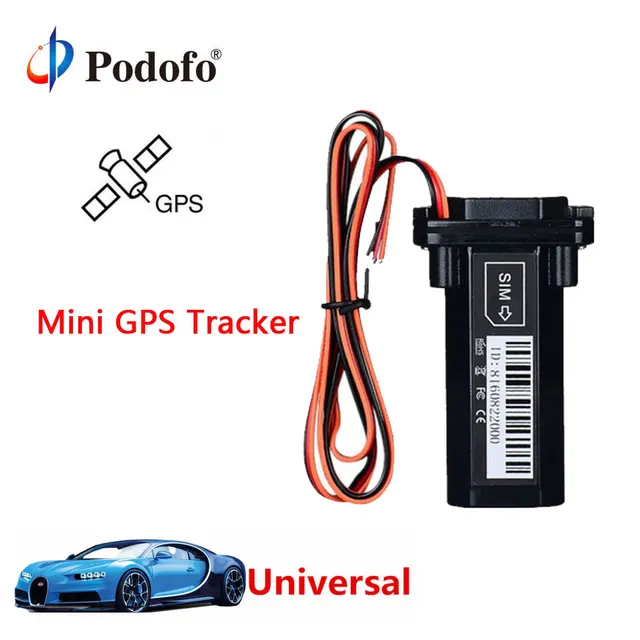 Cheap Podofo mini gsm gprs motorcycle vehicle GPS Tracker Vehicle Tracking SMS locator with Real Time Tracking System Built-in Device 