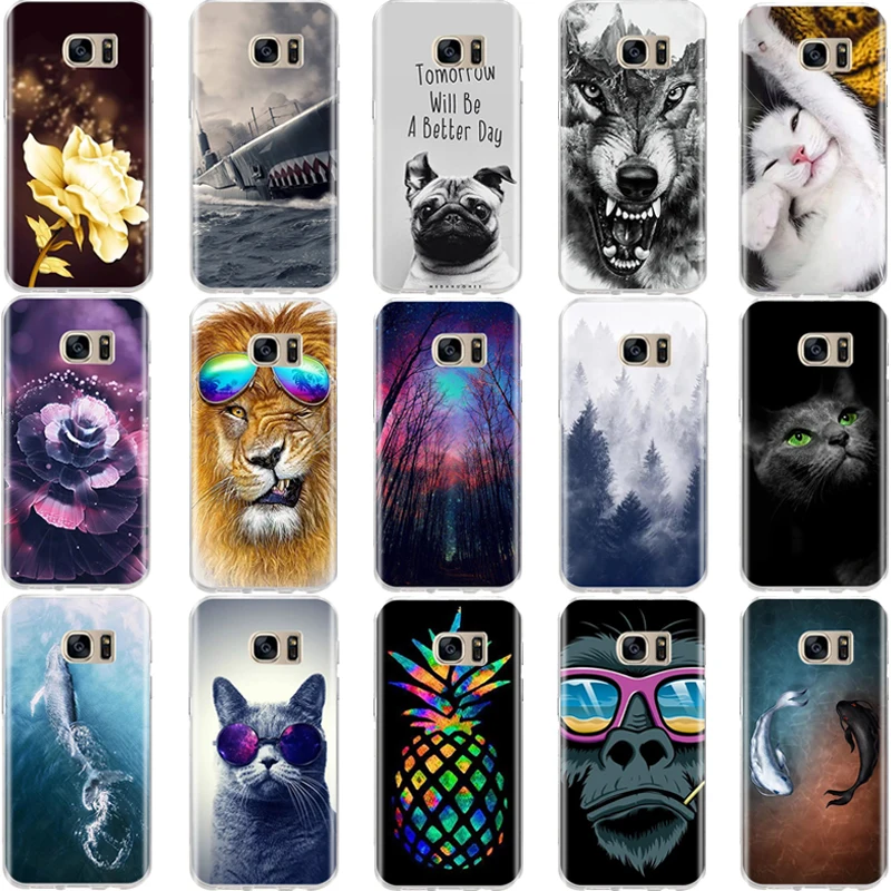 

For Samsung Galaxy S7 egde case Cover for Samsung Galaxy S5 S6 edge Case for Samsung S7 S6 G920F S5 i9600 Cover Silicon Fundas