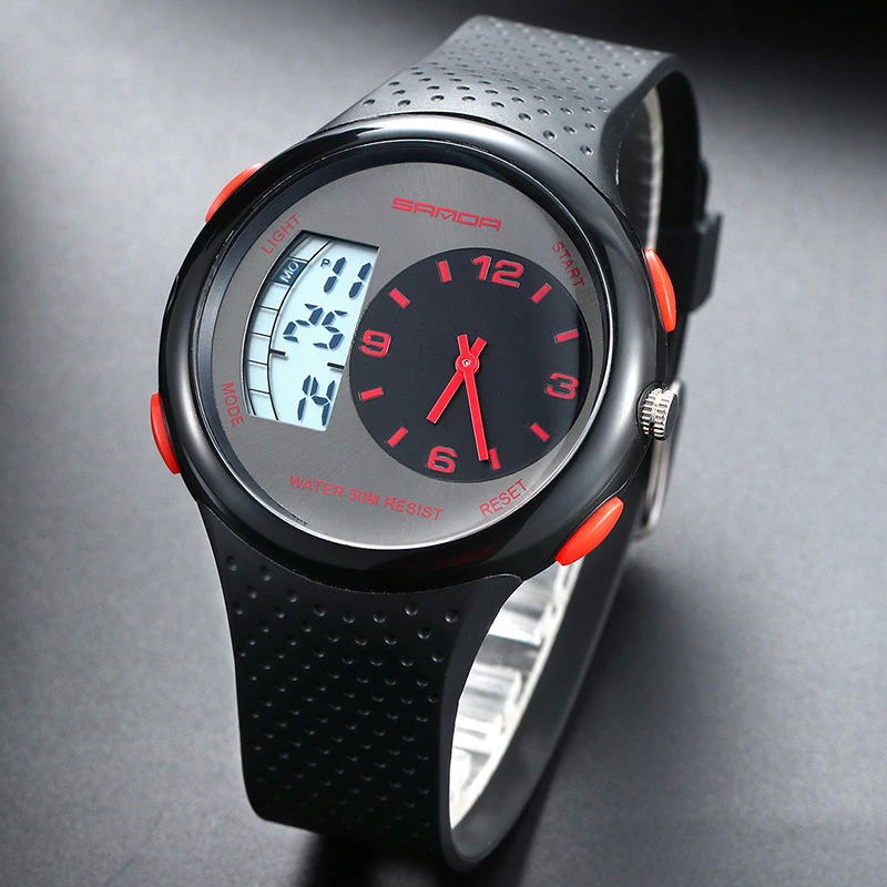 

Mdnen 2019 Fashion Multi-function Watch Men's Sports Luminous Waterproof Double Display Electronic Student Watch Masculino
