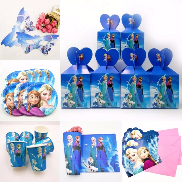 ديزني المجمدة إلسا و آنا موضوع إمدادات حزب استحمام الطفل كيد فتاة عيد الميلاد حزب الديكور فتاة لصالح المجمدة حزب اللوازم