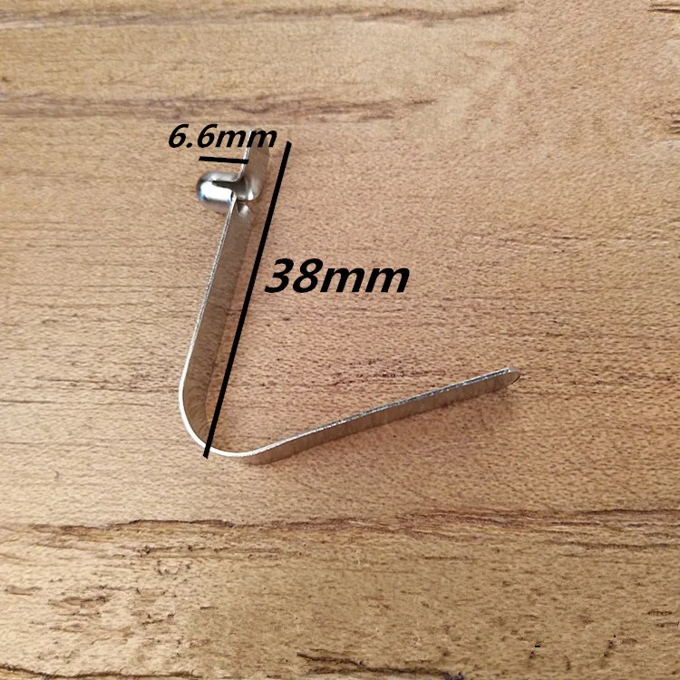 50 шт. мм, 0,48 мм Кнопка Диаметр мм x 6,6 Высота ММ, 6,83 ширина 38 см длина OEM V образный сталь металла кнопка с пружинным зажимом пружины