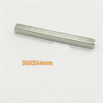 

5PCS Neodymium magnet N35 50x5x4mm Rare Earth Magnets 50*5*4mm Fridge Electromagnet NdFeB nickle magnetic square