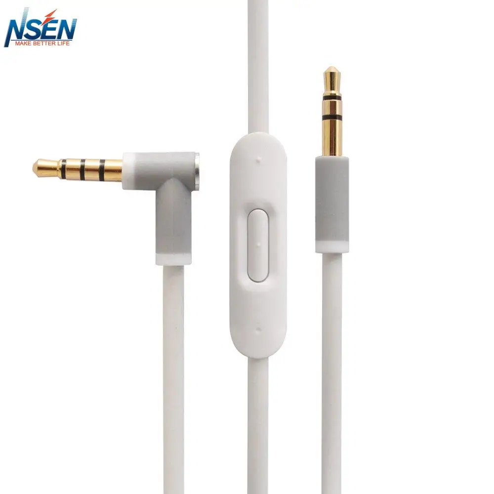 Replacement Audio Cable with Inline Remote Microphone for Beats Solo HD