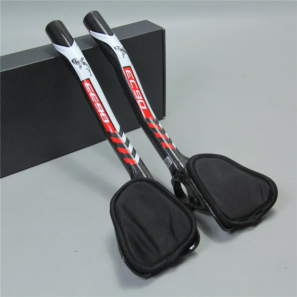 EC90 Carbon Aero Bar TT Handlebar Triathlon Bicycle Extender RestTT Handlebar Road Bike 31.8mm Bullhorn  (9)