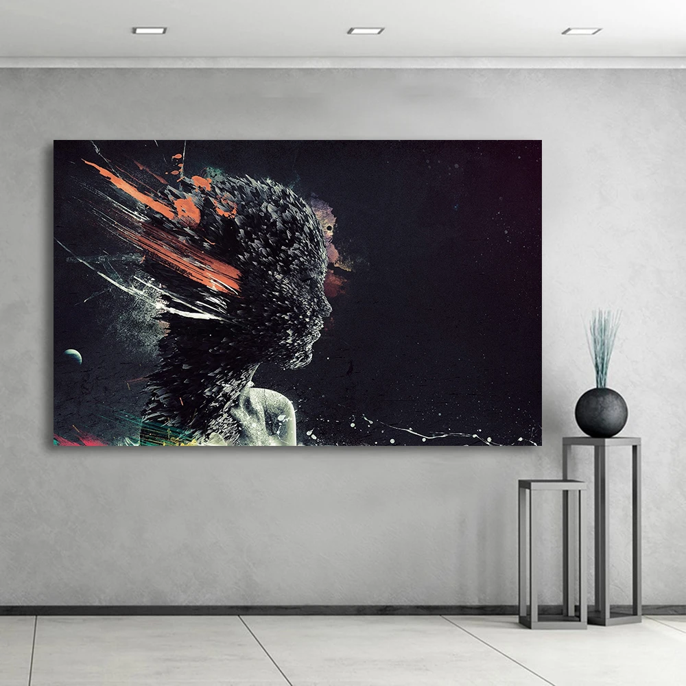 JQHYART искусство на стену взрывобезопасные формы для лица рисунок в виде
