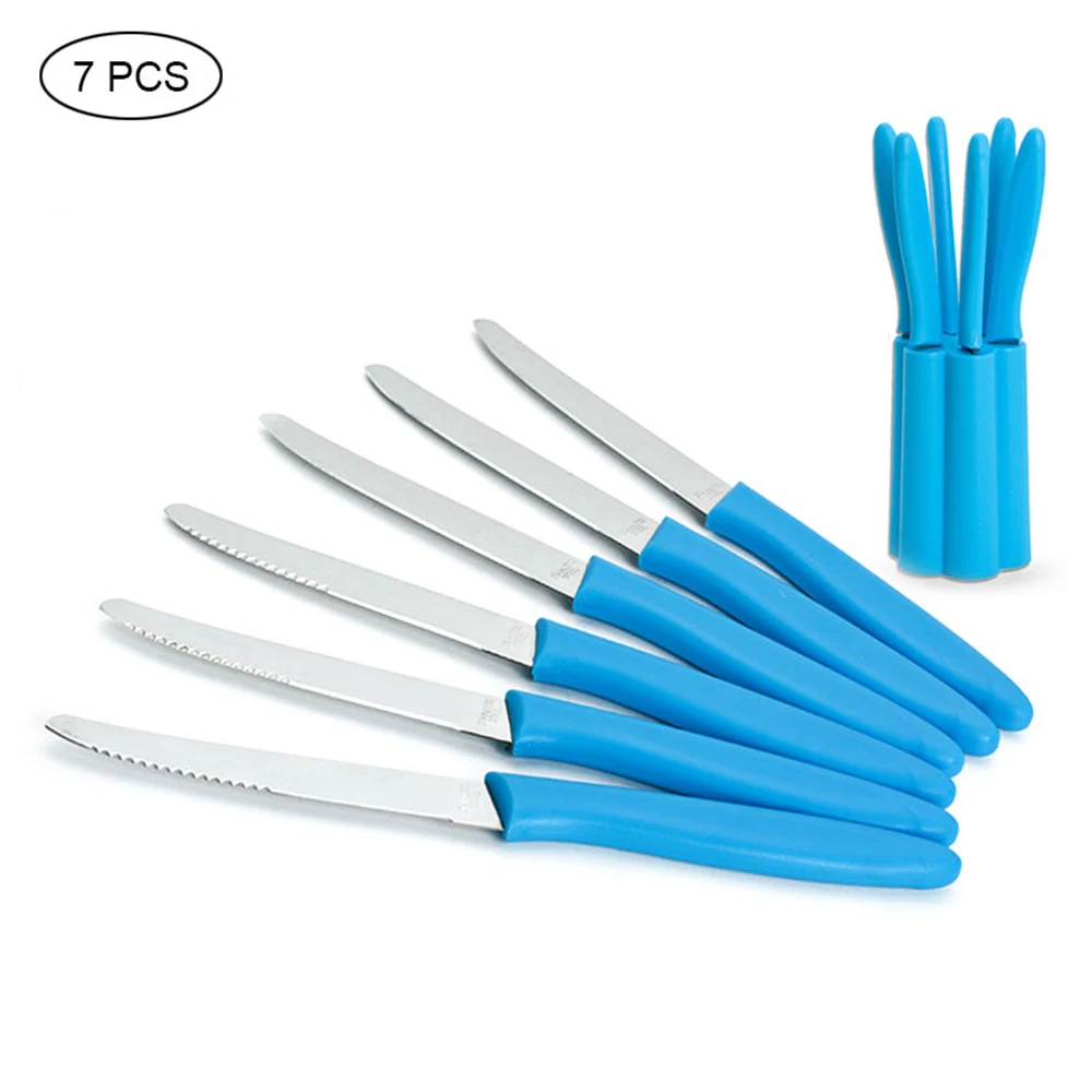 Multi function Stainless Steel Steak Knife Plastics Handle Dinner Knife