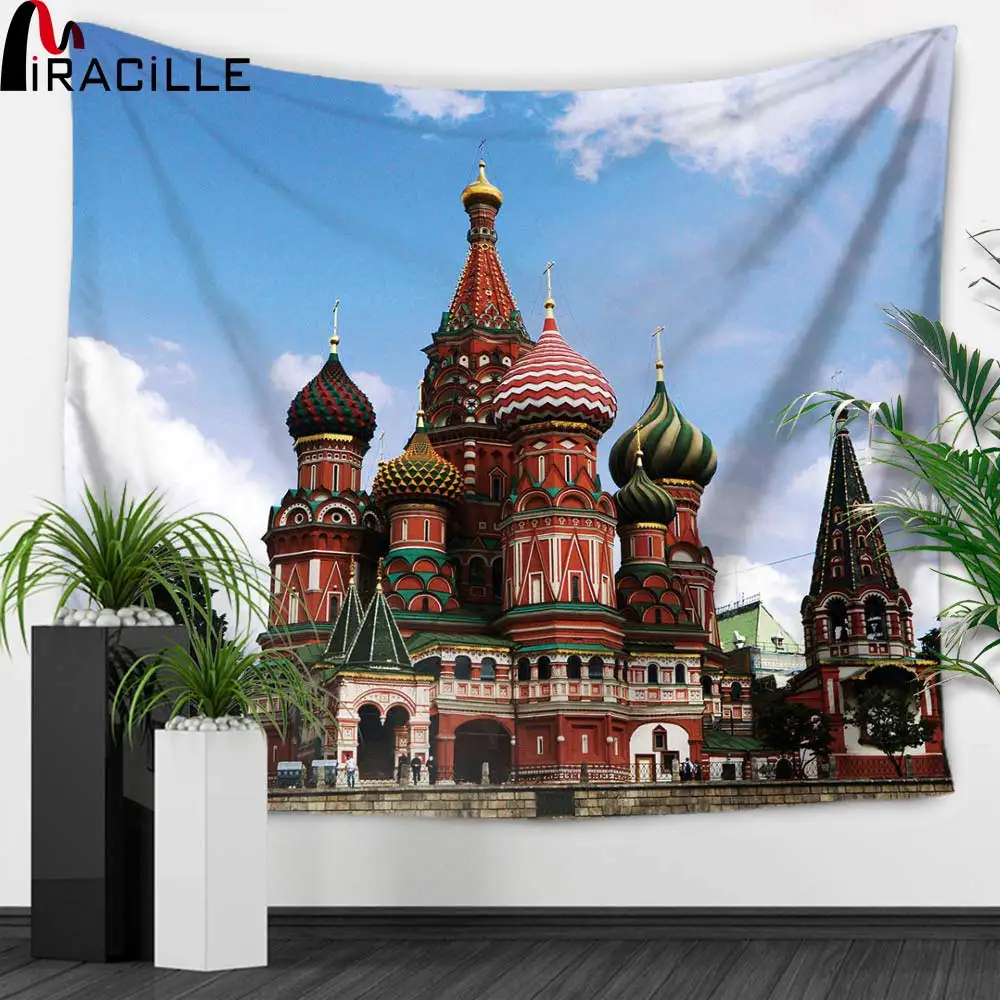 Miracille русский Василий Франция Эйфелева башня узор настенный гобелен домашний