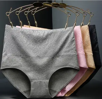 

3 pcs Highwaist Women Panties Plus Size L-XXXL Sexy Women Underwear Cotton Briefs