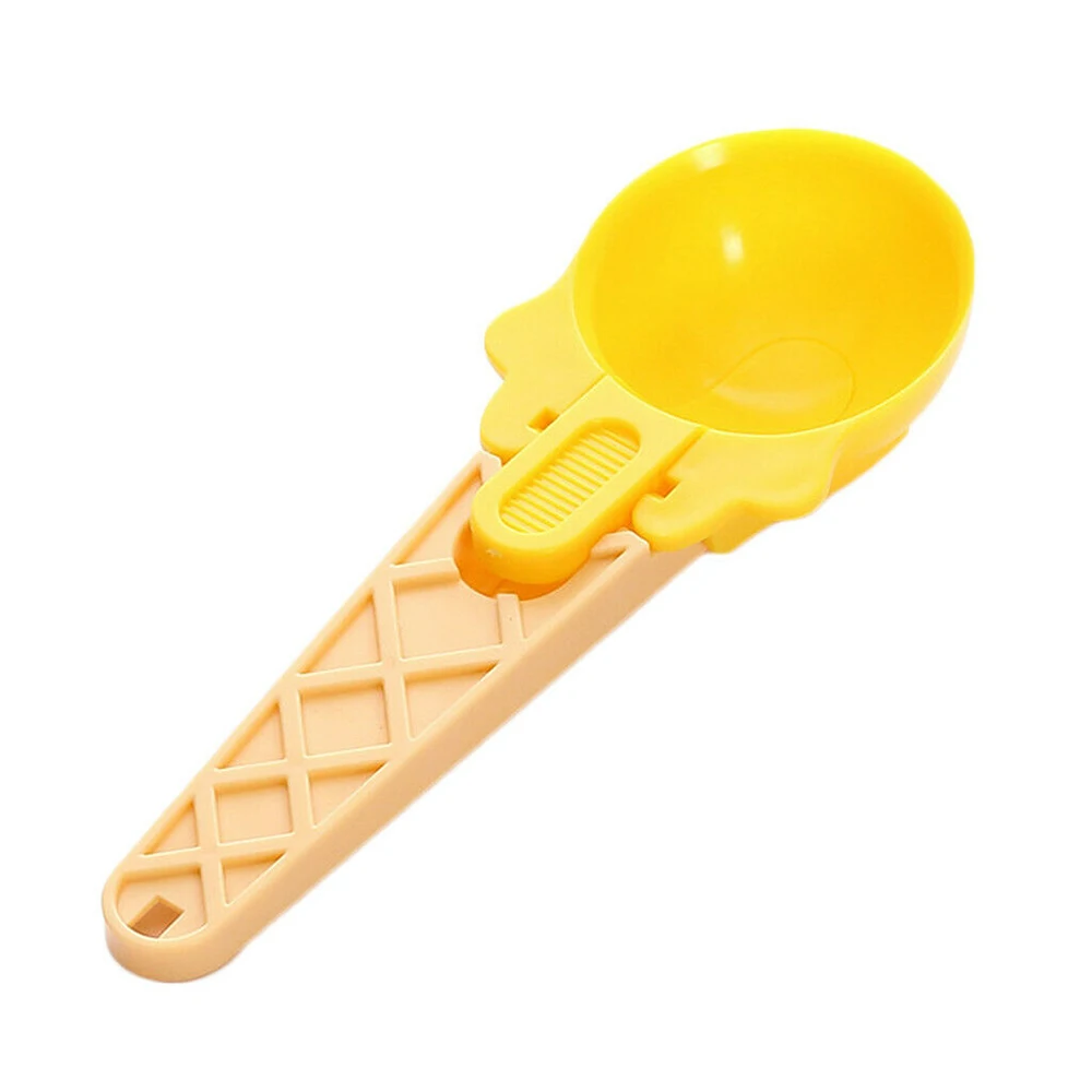 Милый пластиковый совок для мороженного шара дыни Dig насадка шар Творческие Фрукты Круглая формочка для мороженого Ложка для накладывания кухонный инструмент, для торта на - Цвет: Цвет: желтый