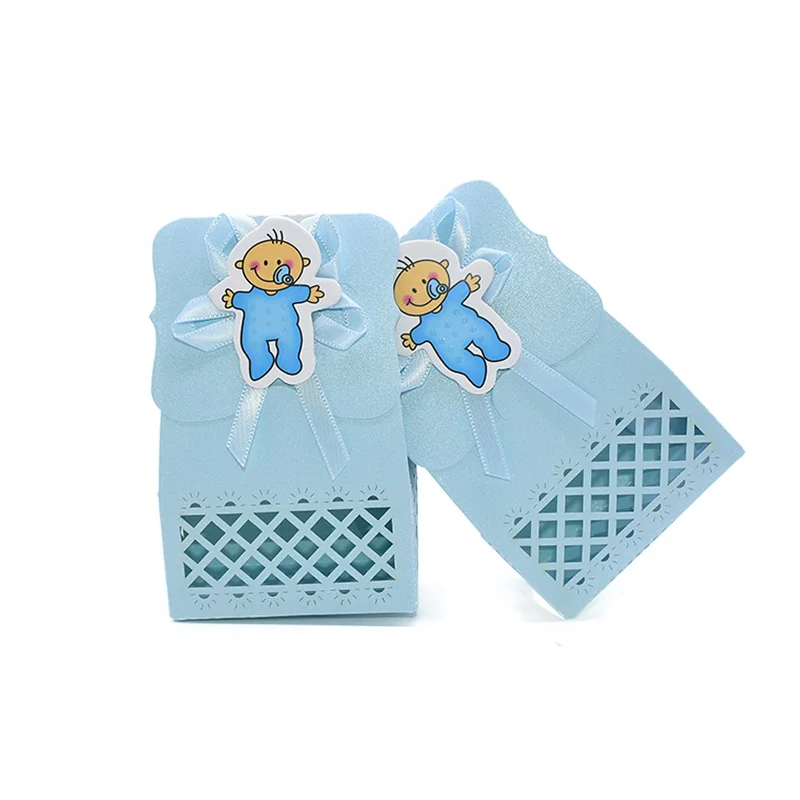 12pcs Baby Shower Favor Candy Boxes with Ribbons, Cute Boy Girl Gift Packaging for Kids... - SKU FCBR0928 - UGI Packaging