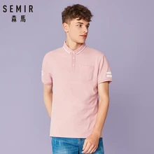 SEMIR Лидер продаж, мужская рубашка поло, брендовая мужская рубашка с коротким рукавом, модная повседневная, тонкая, с вышивкой, дышащие поло, м...(China)