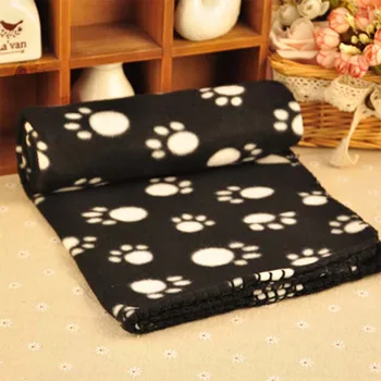 

New Dog Cat Paw Printed Fleece Pet Soft Blanket Pet Small Large Warm Paw Print Puppy Cat Pig Pet blanket bed Soft Bed Pet