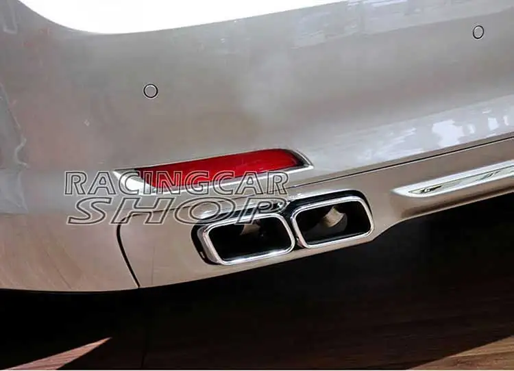BMW F01 F02 730 740i 740Li 750i 750L Change To 760 High Quality QUAD EXHAUST REAR DIFFUSER 2010UP