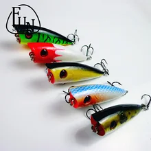 FunSeries Artificial Fishing Wobblers Lures 8# Hooks Popper Floating Minnow Baits 6cm/6.5g Fishing Tackle Crankbait
