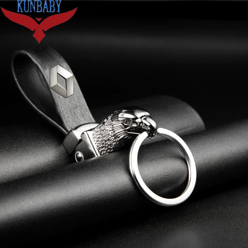 

Eagle Head Car Styling Car Key Ring Holder Keychain Man's Strap Car Key Chains For Renault Fashion Car Accessories