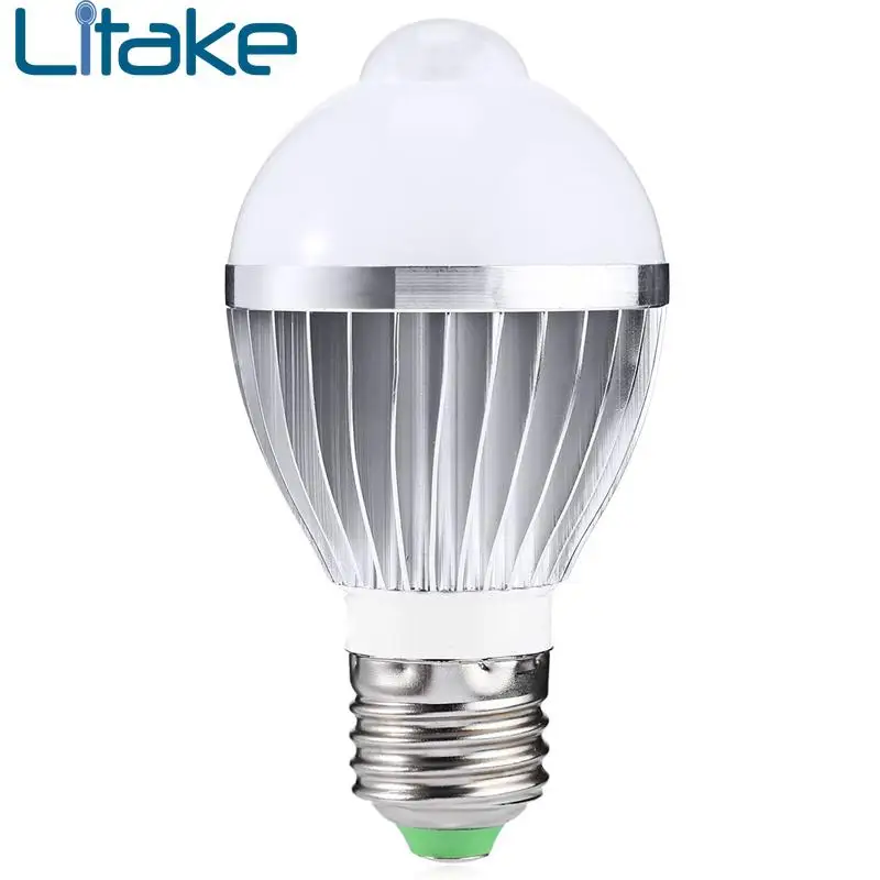 

Litake E27 Based 5W AC 85-265V PIR Infrared Motion Detection Sensor LED Bulb Auto Switch Energy Night Lamp Indoor Lighting