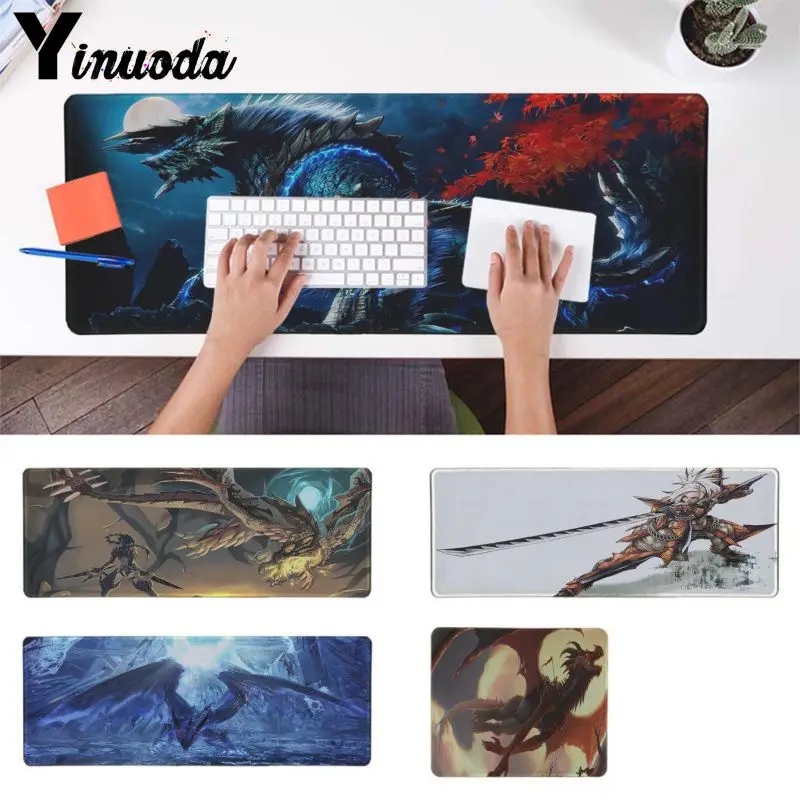 

Yinuoda Boy Gift Pad Monster Hunter Keyboards Mat Rubber Gaming mousepad Desk Mat Speed/Control Version Large Gaming Mouse Pad