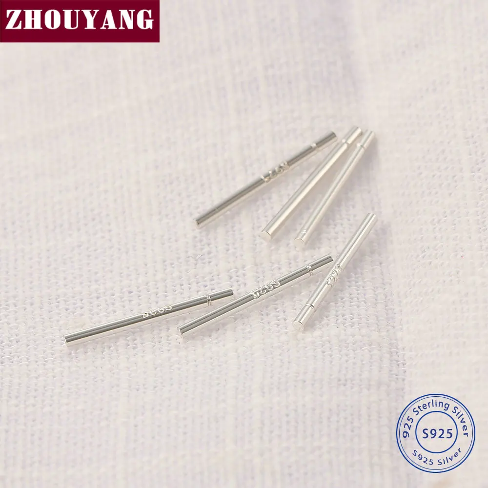ZHOUYANG S925 Ear Needle For Women Man Anti Allergy Blockage proof 5