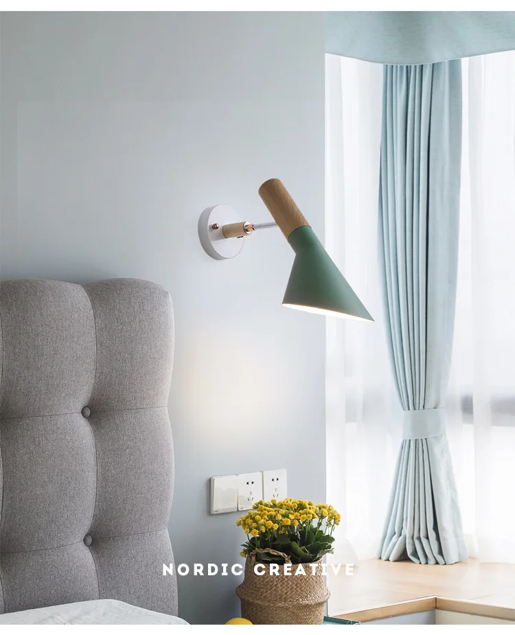 Новый дизайн регулируемая настенная лампа деревянные настенные бра складные белые прикроватные лампы для чтения освещение дома lw418629