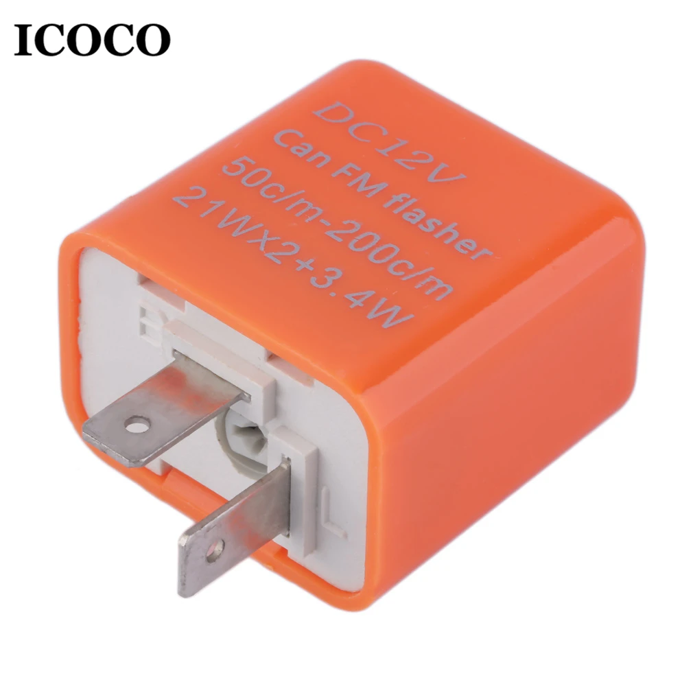 ICOCO 2 Pin Универсальный скорость регулируемый светодио дный светодиодный Flasher реле мотоцикл указатель поворота легко установить индикатор