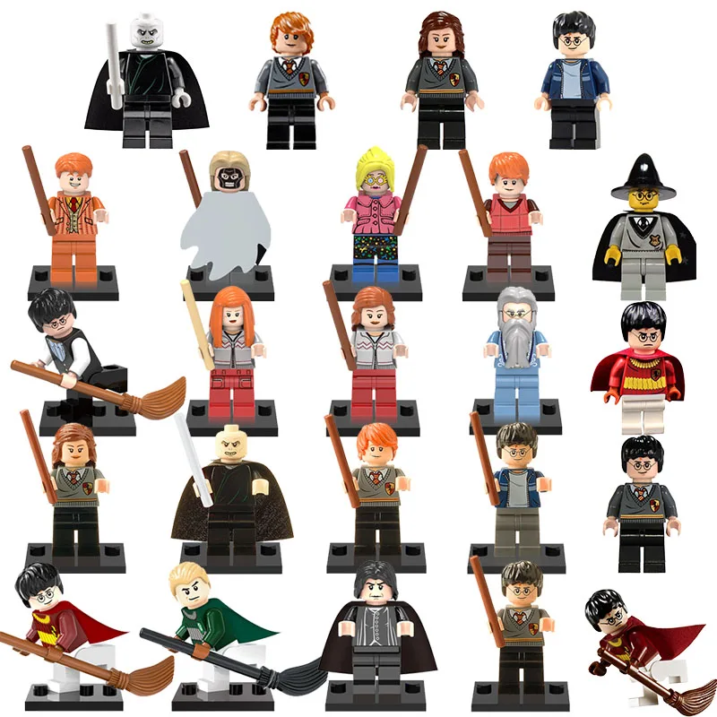 

20pcs/lot Single Sale Action Hermione Granger Ron Lord Voldemort Draco Malfoy Blocks Gift Toy