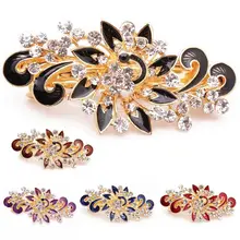 1 шт. цветная модная заколка с павлином для женщин и девушек, милые блестящие хрустальные стразы, заколка для волос с павлином, аксессуары для волос