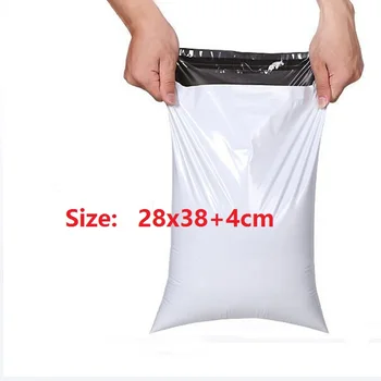 

100pcs White PE Mailing Bags 28*42cm Poly Self-seal Mailbags Plastic Courier Poly Mailing Plastic Bags Express Mail Bag