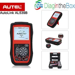 Autel Автоссылка AL539B OBDII CAN диагностический сканер штриховых кодов