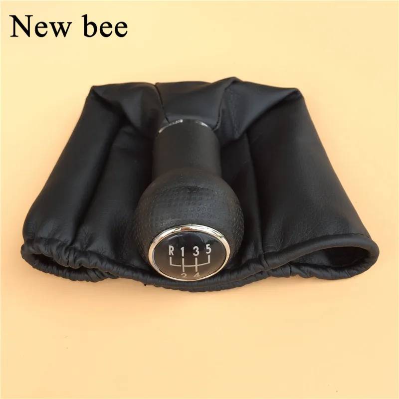 

Newbee 5 Speed Car Gear Shift Knob With Boot Cover Gaitor Collar for Volkswagen VW Golf Jetta 3 MK3 POLO Caddy IBIZA