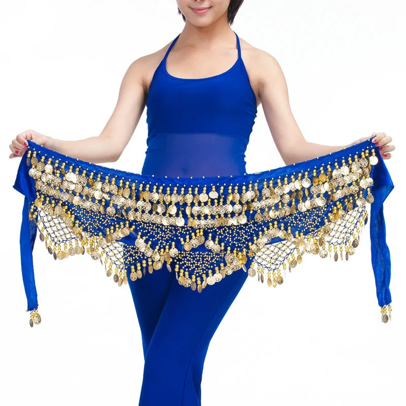 

3 Rows 320 Coin Women Belly Dance Belt Waist Chain Belly Dance Hip Scarf Belt Skirt Waist Chain Wrap 18