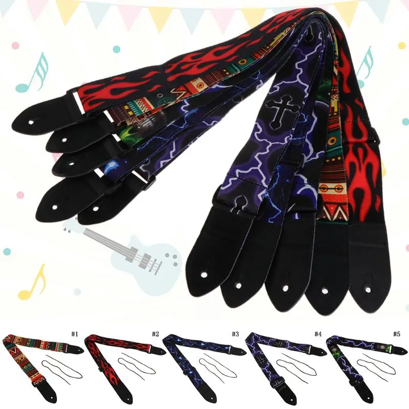 

Guitar Strap for Electric Acoustic Bass Adjustable Soft Nylon Webbing Belt