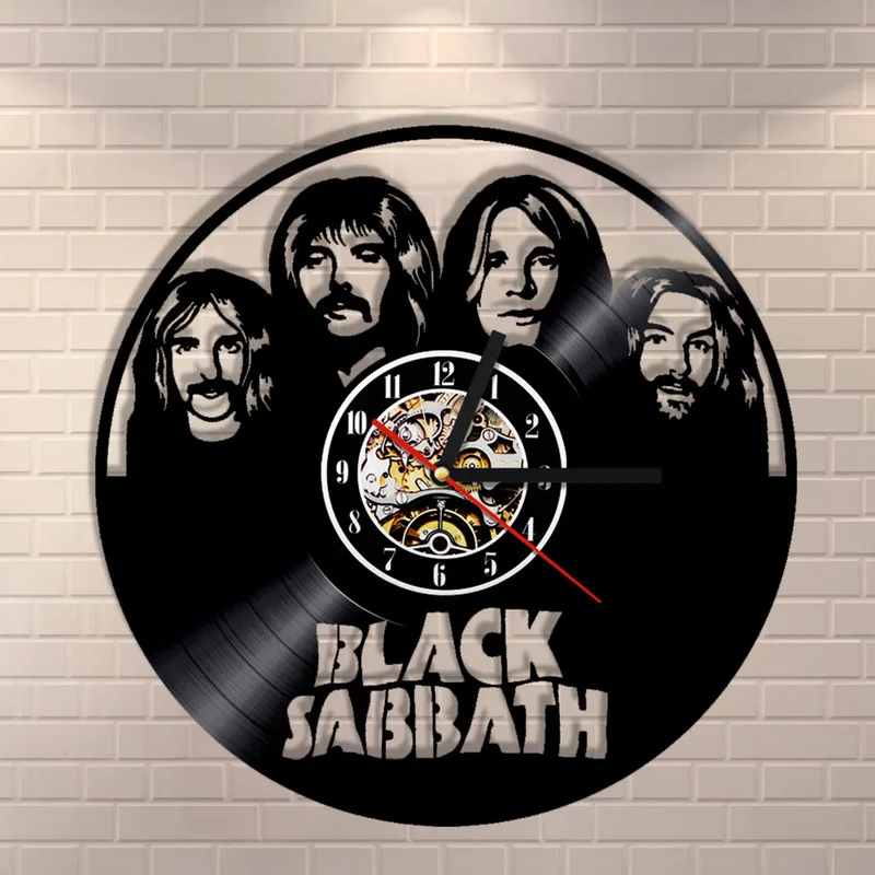 

2018 New Promotion Plastic Quartz Klok Horloge Murale Free Shipping Music Wall Clock Vinyl Retro Nostalgia, Sabbath Rest Band 2