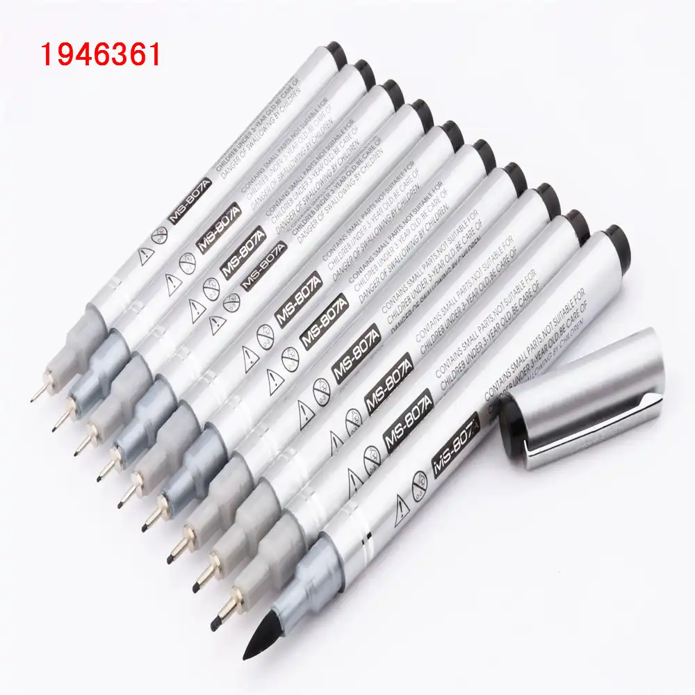 مقاوم للماء الحبر الأسود ميكرون Neelde قلم رسم الصباغ غرامة خط رسم علامات القلم للكتابة باليد الطلاء أنيمي الفن لوازم ميكرون القلم الرسم القلمالفن علامات Aliexpress