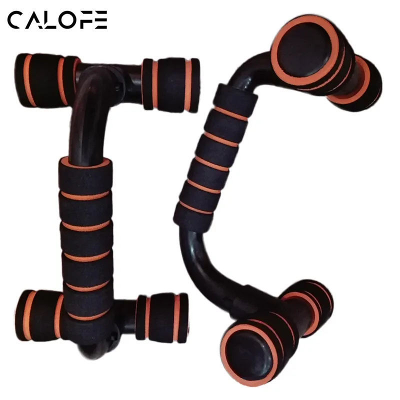 CALOFE 2Pcs Thicken ABS Fitness Push-up Stands Antiskid Pushup Bars Sport Gym Exercise Train Chest Sponge Hand Grip Trainer Z40