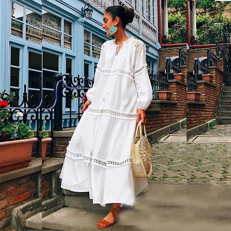 bohemian loose casual dress