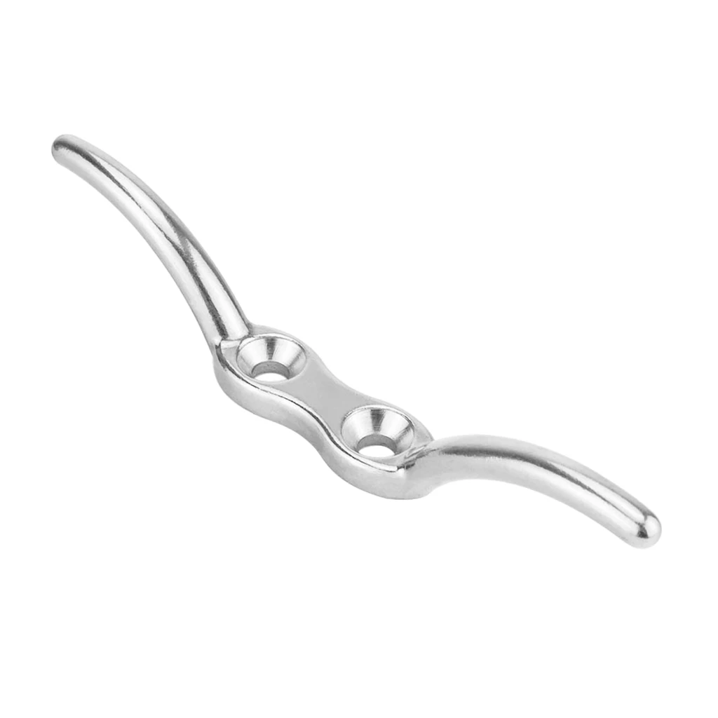 Marine Grade 316 Stainless Steel Flagpole Rope Cleat Hook 110mm Boat Mooring Accessories for Boats Yachts Marine Grade 316 Stainless Steel Flagpole Rope Cleat Hook 110mm Boat Mooring Accessories for Boats Yachts