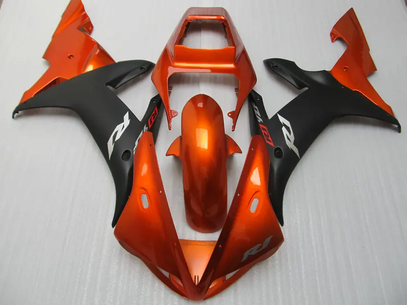 

Motorcycle Fairing kit for YAMAHA YZFR1 02 03 YZF R1 2002 2003 YZF1000 yzfr1 02 ABS Orange black Fairings set+7gifts YE41