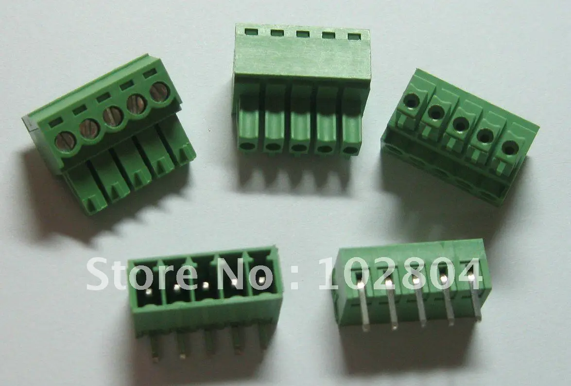 100 шт. угол 5 pin/шаг пути 3,81 мм винтовой клеммный блок соединитель зеленый цвет подключаемый тип с угловым контактом