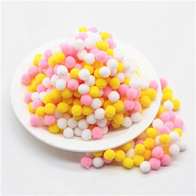 Pompom 8mm Multi Color Mini Pompon Balls DIY for Kids Toys Pompones Manualidades Garment Sewing Home Wedding Craft Supplies 20g - Цвет: 020516