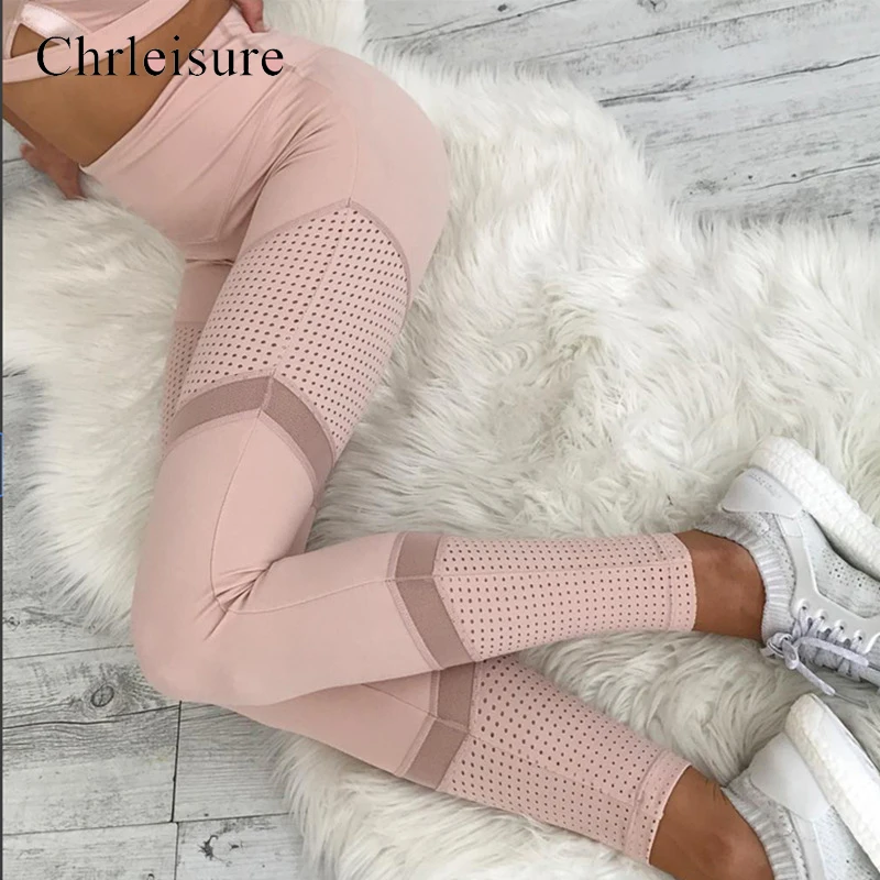 Женские сетчатые леггинсы Chrleisure с высокой талией и эффектом пуш ап для фитнеса