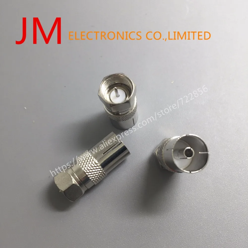 150 Pcs Pal Female To F Male Tv Rf Antenna Catv Fm Coaxial Adapter Connectorpal antenna