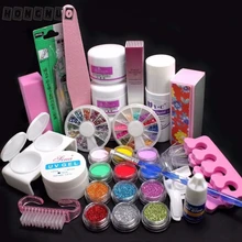 21 в 1 Профессиональные акриловые блестки цвет порошок акриловый гель для маникюра деко Советы Набор feb6