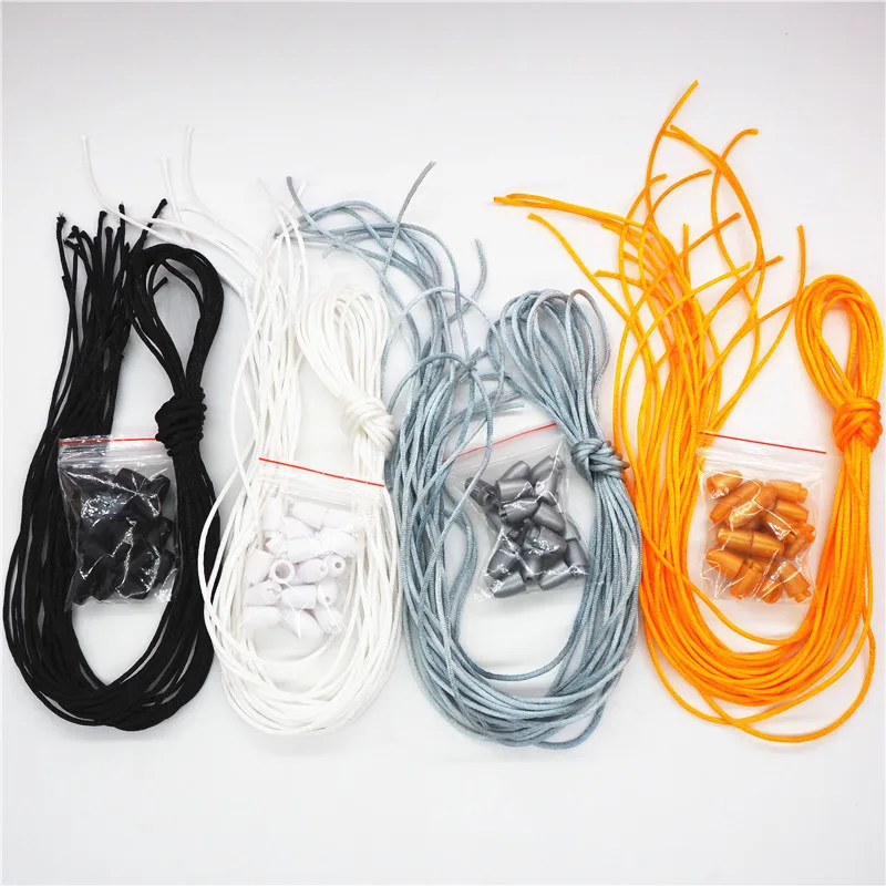 

Chenkai 10pcs 2mm Satin Cord with Plastic Necklace Breakaway Clasps for Silicone Baby Teether Pendant Jewelry 4 color available