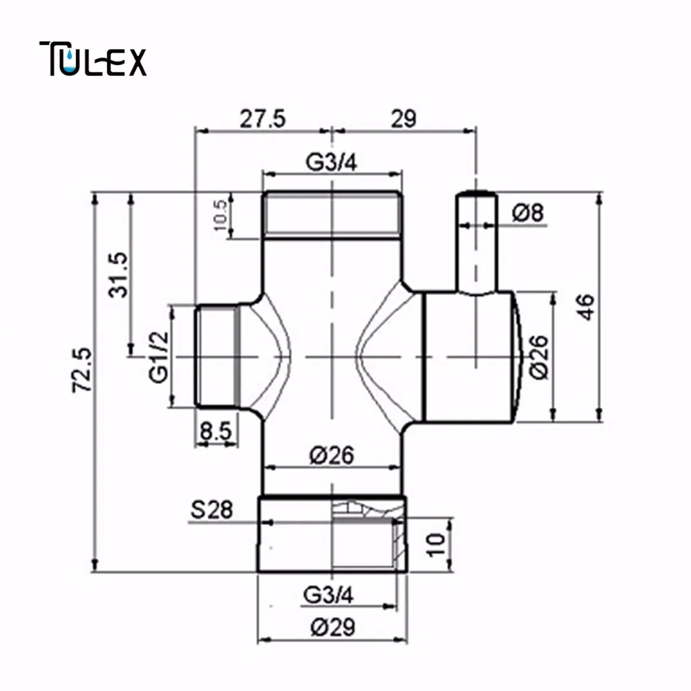 TULEX смеситель для душа переключателем для ванной комнаты 3 пути кронштейн 2 функции смеситель для душа клапан для смеситель для душа латунный корпус хромированный