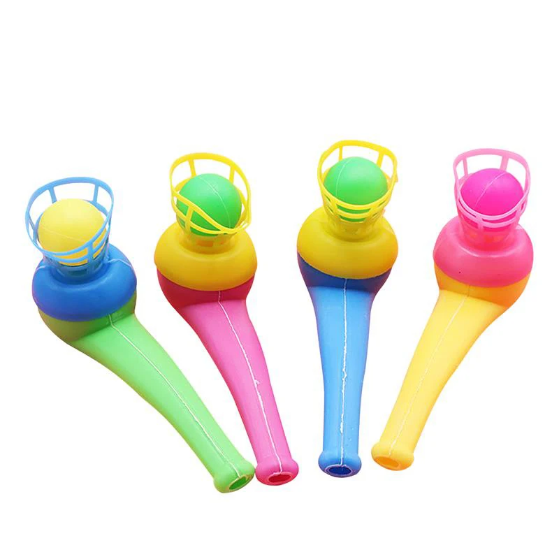 FunPa 12PCS Pipe Ball Party Gifts Colorful Magic Blowing Pipe Floating Ball Children Toys Party Favors Birthday Present for Kids