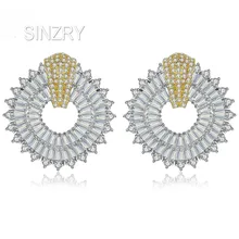 SINZRY прозрачные серьги-гвоздики с фианитом модные креативные модные ослепительные вечерние серьги для женщин
