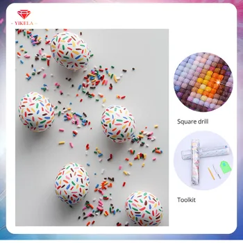 

YIKELA 5D DIY Easter Egg Diamond Painting Embroidery Diamond Stitch Full Square Drill Mosaic Craft Kit Wall Decoration Gift